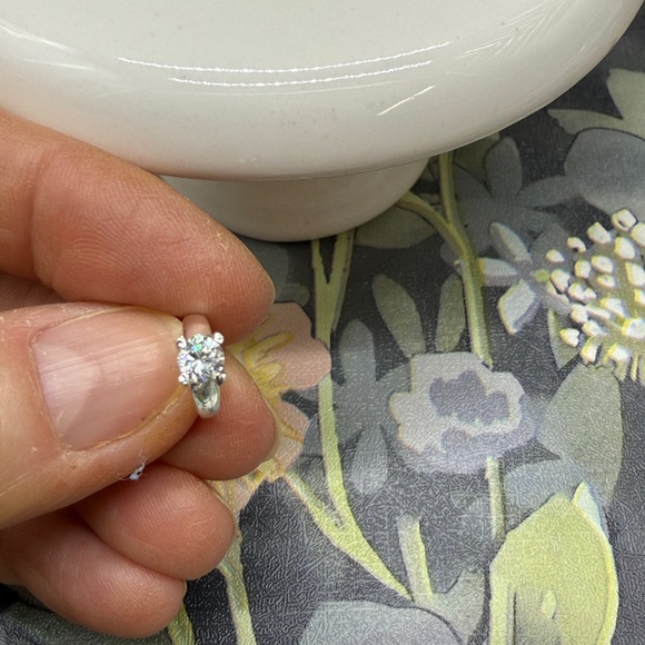 ⭐️Sterling silver cubic zirconia charm engagement ring charm - Picture 6 of 11